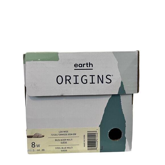 Earth Origins Suede Colorblock Slide Sandals Size 8 Lexi Blue Multi Women's - Picture 7 of 8